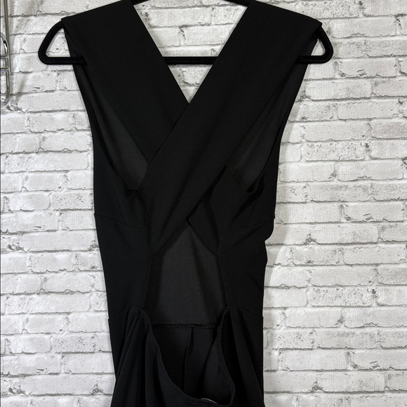LULUS Thinking Out Loud Black Criss Bross Backless Jumpsuit size large - Picture 7 of 9